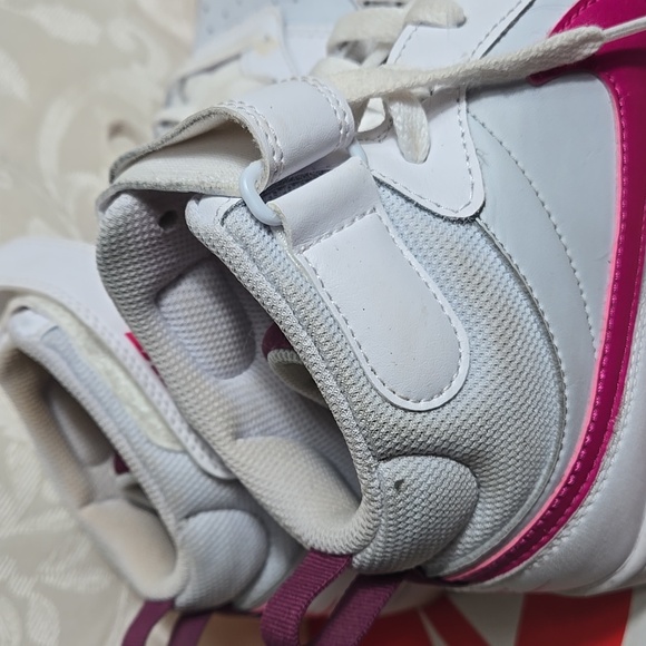 Nike Pink And White Court Borough Mid 2 Sneakers - Picture 6 of 10